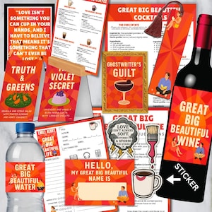 Great Big Beautiful Life / Kit per club del libro / Canva Edible / Booktok / Materiale stampabile per club del libro