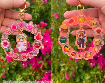 Stardew Valley Wreath Charm (Haley and Sam) | Keychains