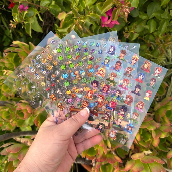 Hojas de pegatinas de Stardew Valley / Pegatinas estilo cottagecore para diarios, agendas y regalos