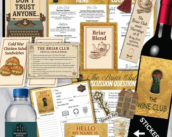 The Briar Club / Kit per club del libro / Canva Edible / Booktok / Materiali stampabili per club del libro