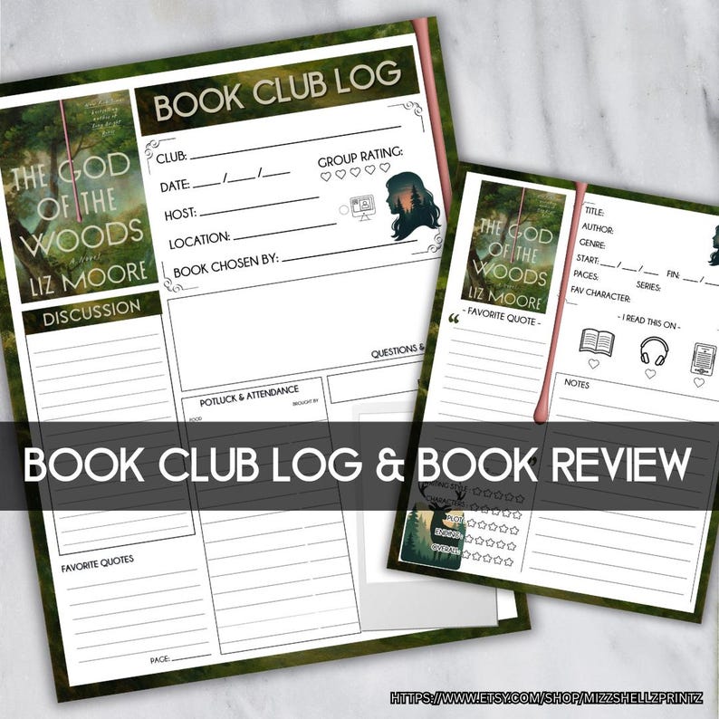 God of the Woods | Book Club Kit | Canva Edible | Booktok | Book Club ...