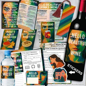 Ciao Bella / Kit per il Club del Libro / Canva Edible / Booktok / Stampabili per il Club del Libro