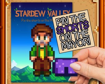 Pin the Shorts on the Mayor | Stardew Valley Party Game