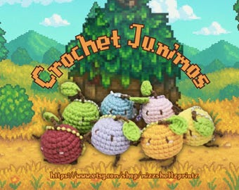 Stardew Valley gehaakte Junimos-sleutelhangers