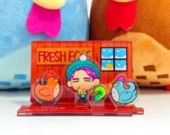 Stardew Valley Shane & Chickens acryl display