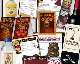 Dungeon Crawler Carl #1 / Kit per club del libro / Canva Edible / Booktok / Materiali stampabili per club del libro