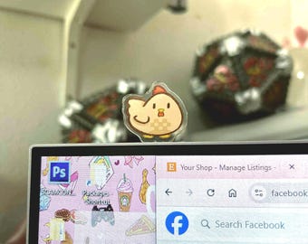 Acryl display Stardew Valley kip | Schattige bureaumaatje | Pixel decoratie boerderijdieren