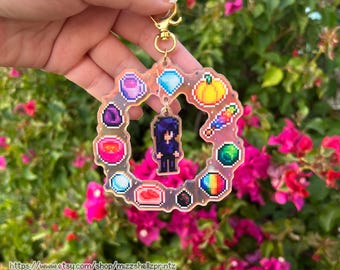 Llavero con colgante de corona de Stardew Valley (Sebastian)