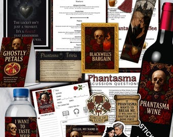 Phantasma (Wicked Games #1)  | Book Club Kit | Canva Edible | Booktok |  Book Club Printables