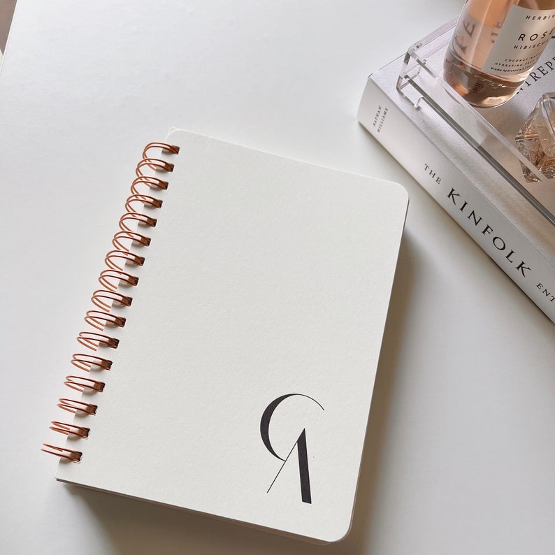 Academic Planner 2024 MONOGRAMMED Cover 12 Month Monthly & Weekly Pages