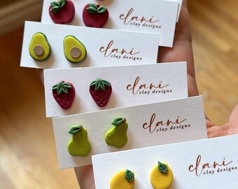 Summer Fruit Stud Earrings