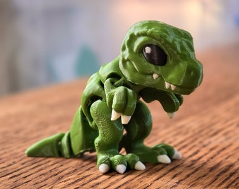 3D printed articulated trex flexi fidget sensory toy for adhd- the perfect desk companion and gift