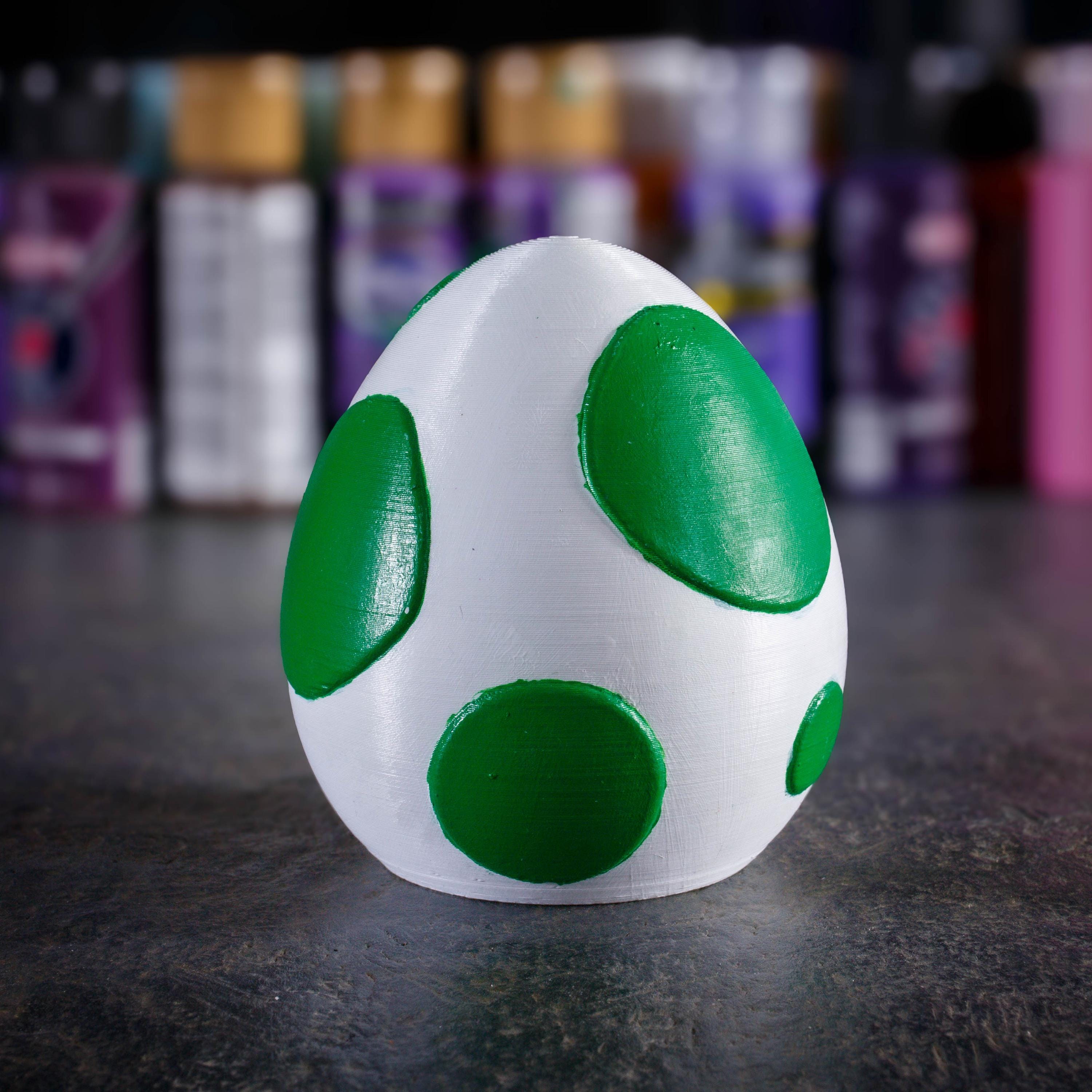 3D Printed yoshi egg storage-unique, hand painted collectable-desk decor-perfect gifts for fans