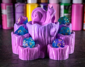 3D printed snail dice holder and storage-unique, collectable dice holder for DnD-perfect gifts for fans