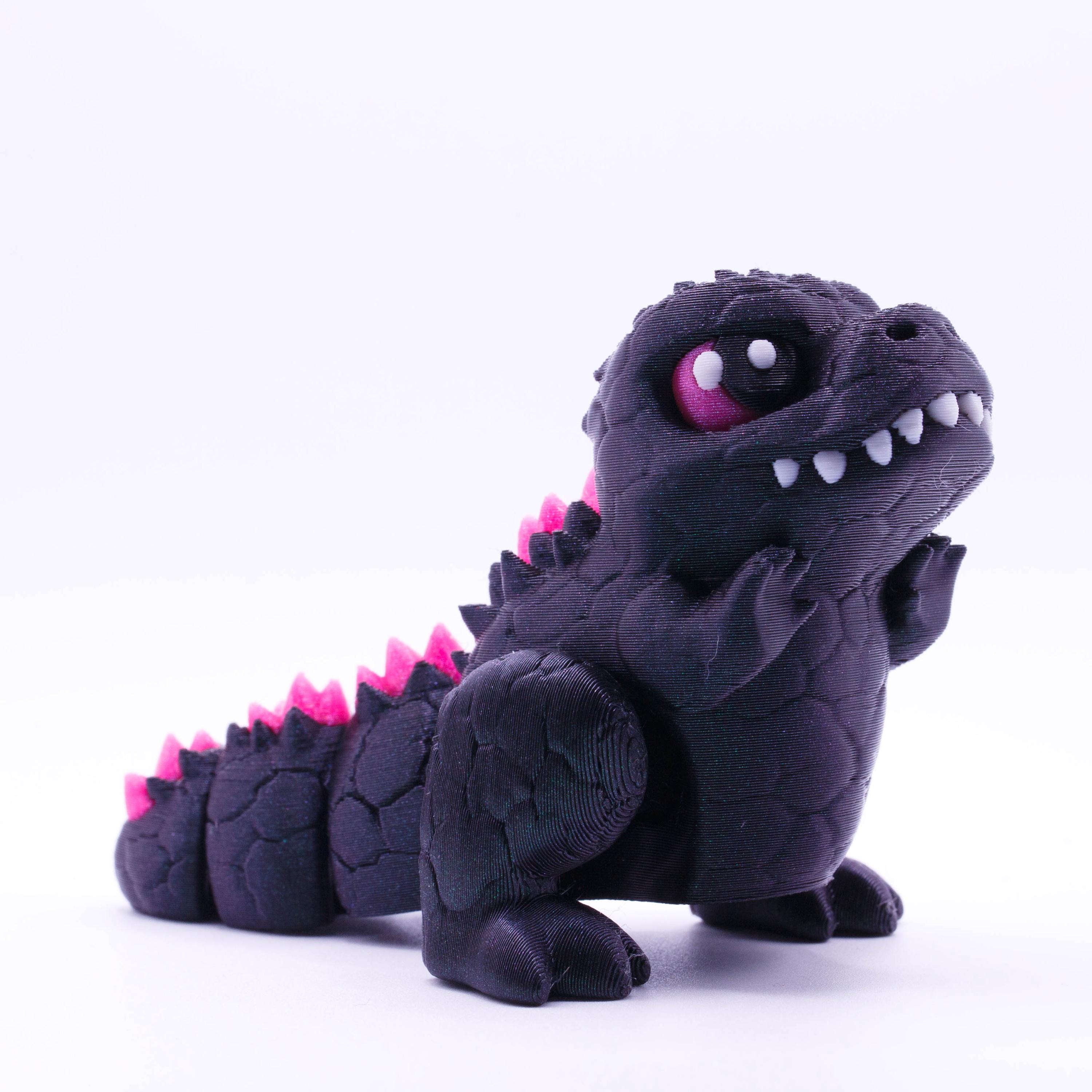 Adorable 3D printed Godzilla Fidget Toy for Stress Relief and Fun Decor