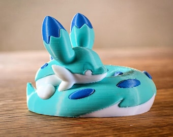 3D printed sleeping chillet statue figure from palword-unique, multicolor printed collectable-desk decor-perfect gifts for fans