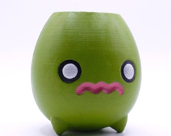 Hand-painted 3D printed Smoliv Planter and Pen Holder - Whimsical Desk Decor