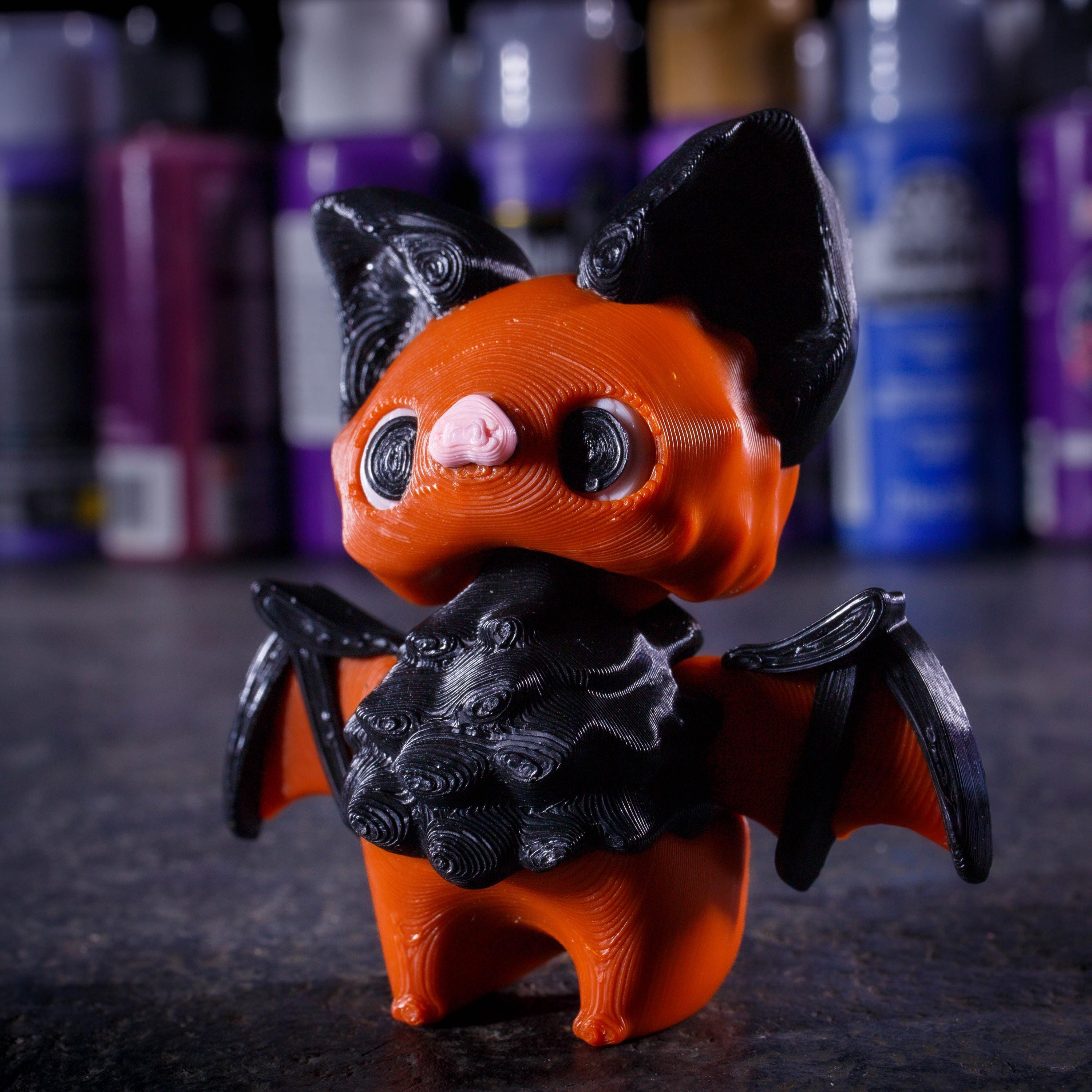 3D Printed and Articulated Bat Pixie Fidget Figure - Etsy