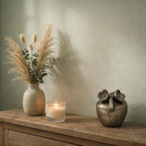 Urn Pot met Bloem - Kleur Night Black/Grijs