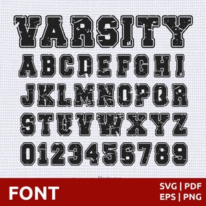 Varsity Font svg | Varsity Font | Varsity Letters | Mirror Font svg | Varsity Letters svg | Sport Font | Outline Font svg | College Font