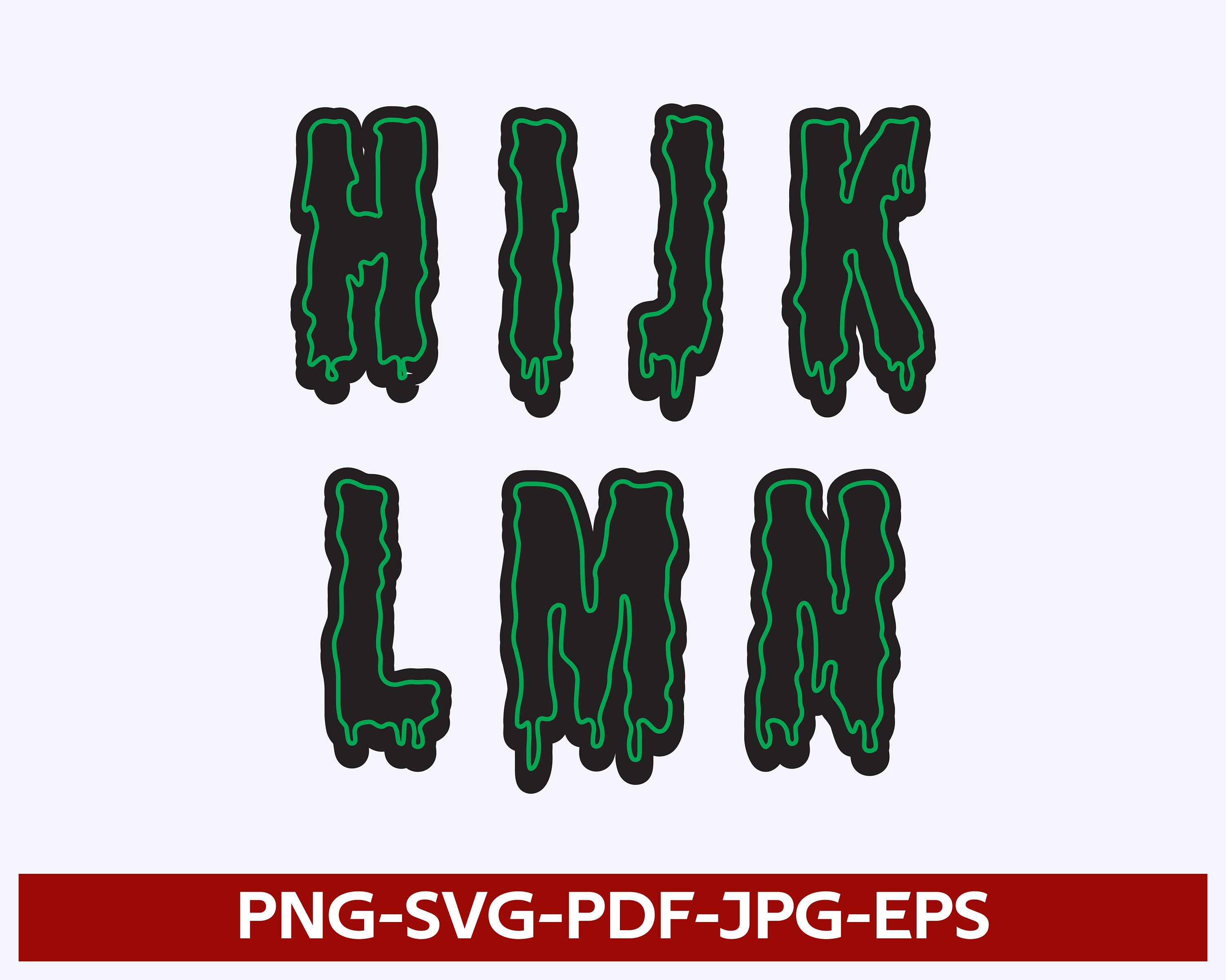 Dripping Graffiti Font | Bubble Style (svg, Png, Jpg, Eps) Digital ...