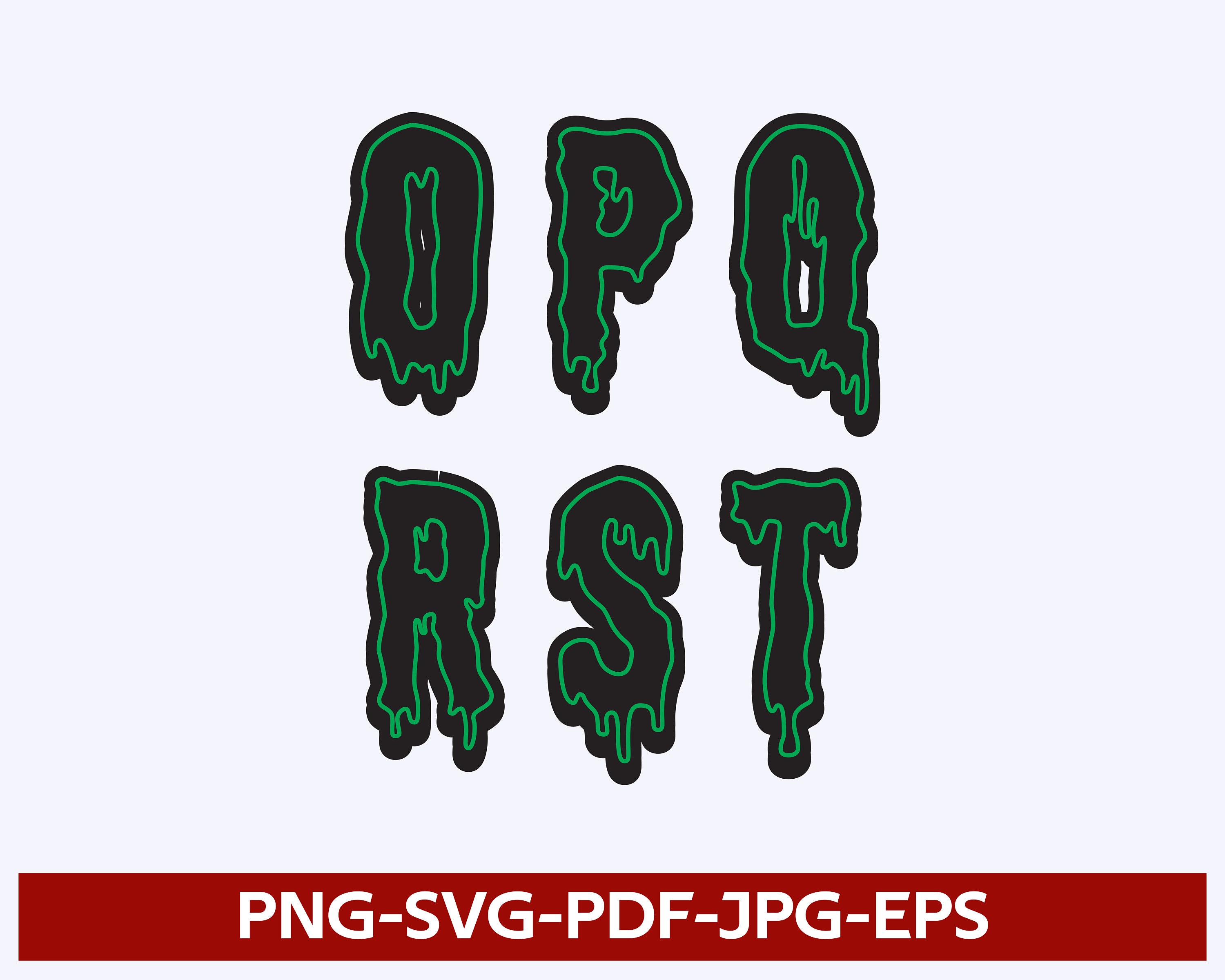 Dripping Graffiti Font | Bubble Style (svg, Png, Jpg, Eps) Digital ...