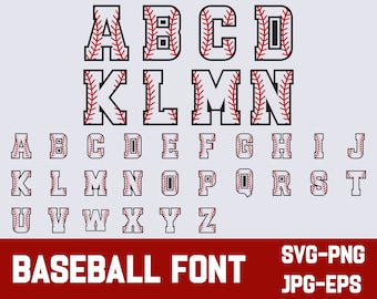 Font Baseball SVG: Lettering Varsity (download digitale)