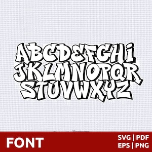 Carattere gocciolante/Carattere Graffiti/Carattere Bubble/Caratteri Bubble/Alfabeto Graffiti/Svg Graffiti/Camicia Graffiti/Graffiti digitali