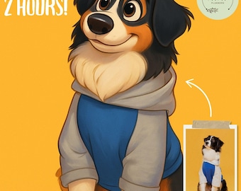 Custom Disney Style Family Portrait | Personalized Digital Cartoon (Digital Download)