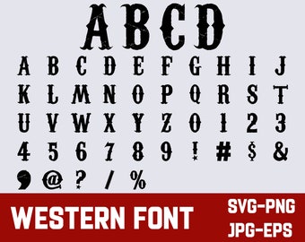 Cowboy Font: Western Style (Digital Download)