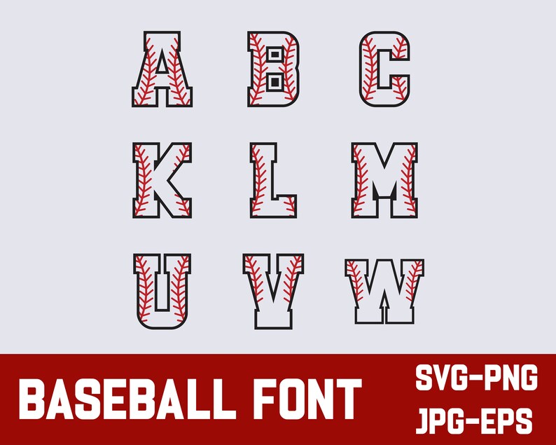 Baseball Font SVG: Varsity Lettering (digital Download) - Etsy