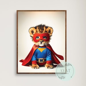 Safari Nursery Print | Safari Nursery Decor | Baby Lion Wall Art | Jungle Nursery Wall Art to Print | Nursery Prints
