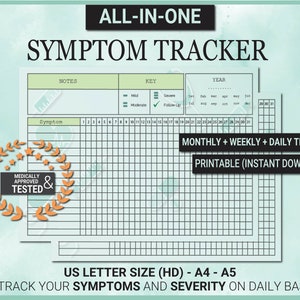 Symptom Tracker | Pain Tracker | Medical Tracker | Migraine Tracker | IBS Tracker | Asthma Tracker | Chronic Pain Tracker | Symptom Log