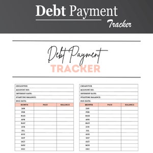 Debt Payoff Tracker: Snowball Chart Printable (PDF)