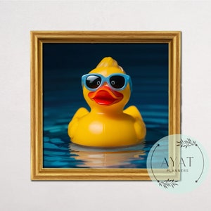 Trendy Wall Art | Bathroom Wall Art | Duck Bathroom Print | Trendy Style Art | Duck in Shower | Duck Bathroom Print | Duck Bathroom Art