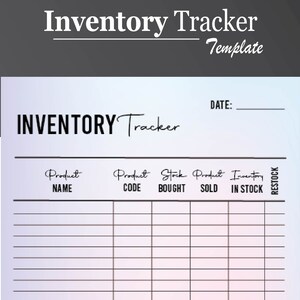 Roll Inventory Form Inventory Tracker Inventory Template Inventory Log Inventory Sheet ...