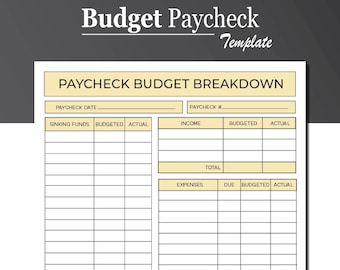 Paycheck Budget PDF: Biweekly Budget Printable (A4, A5, Letter)