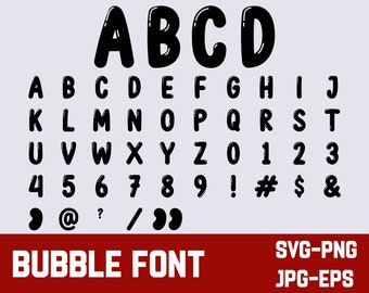 Bubble Font | Groovy Font | Bubble Script Font | Bubble Letters Svg | Retro Bubble Font | Bubble Alphabet Svg | Graffity Font | Fancy Font
