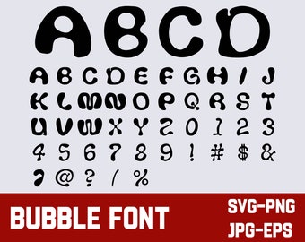 Bubble Font | Groovy Font | Bubble Script Font | Bubble Letters Svg | Retro Bubble Font | Bubble Alphabet Svg | Graffity Font | Fancy Font