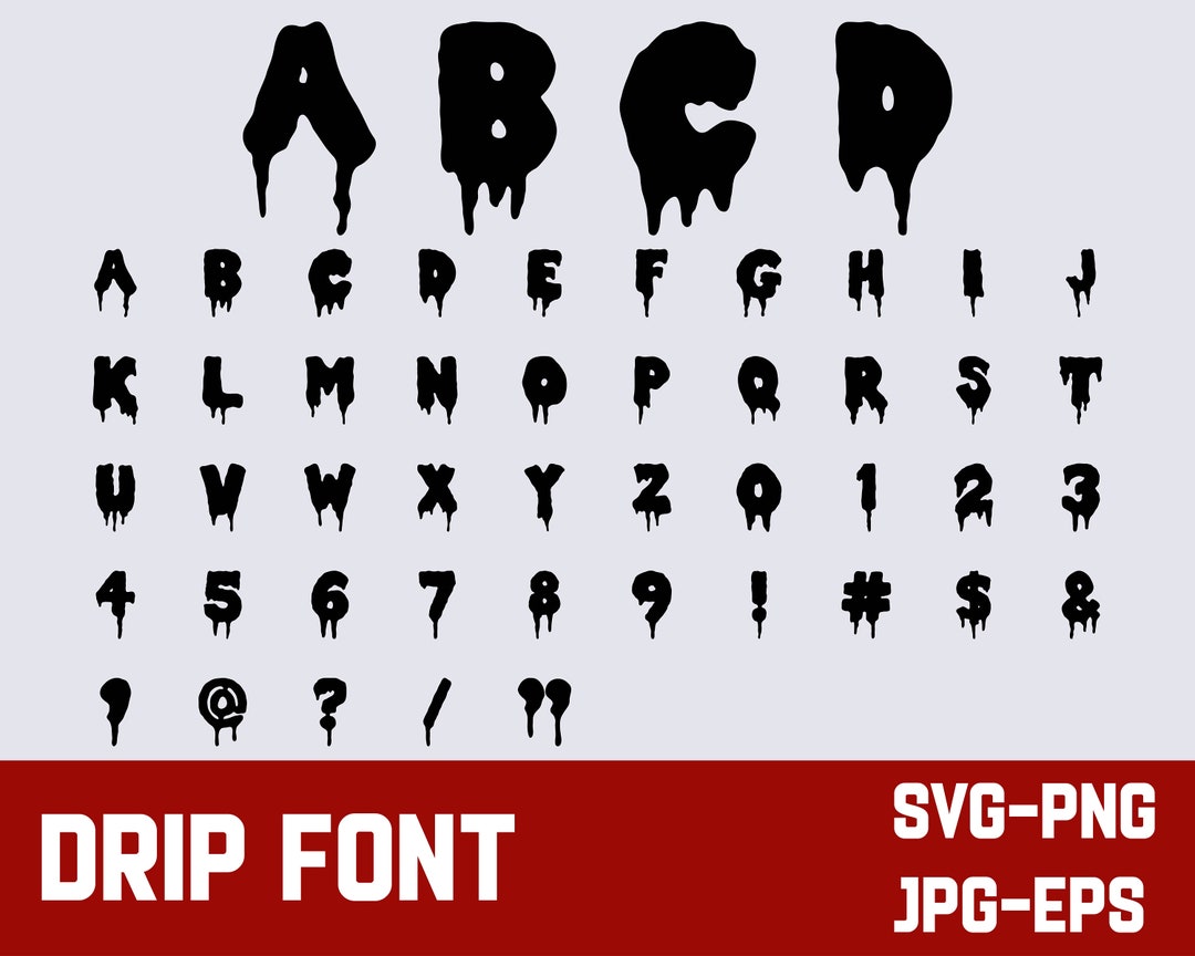 Dripping Font Dripping Graffiti Font: Bubble Style (digital Download) - Etsy