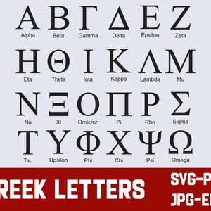 File SVG dell&#39;alfabeto greco: font della confraternita della confraternita (download digitale)