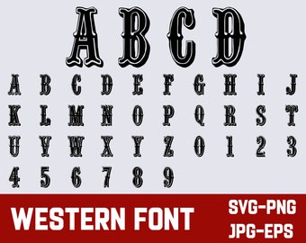 Cowboy Font: Western Style (Digital Download)