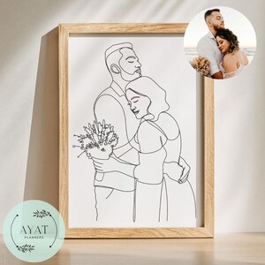 Custom Line Art Portrait: Minimalist Photo to Drawing (Digital Download