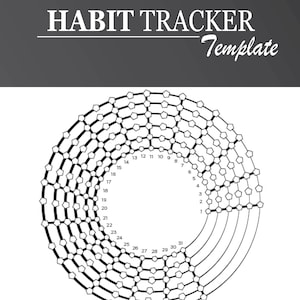 30 Day Circle Habit Tracker: Monthly Goal Tracker (PDF)
