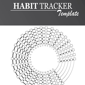 Monthly Habit Tracker: Circle Design (PDF)