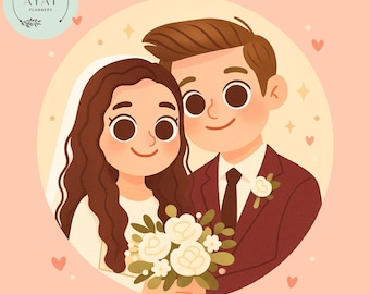 Custom Digital Portrait: Family, Couple, Pet Art (Digital Download