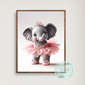 Safari Nursery Print | Safari Nursery Decor | Baby Elephant Wall Art | Jungle Nursery Wall Art to Print | Nursery Prints