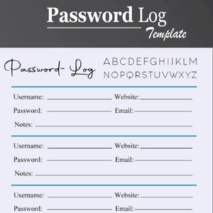 Password Tracker | Password Keeper | Password Log | Password Book | Password Logbook | Password Manger | Password Sheet | Password List
