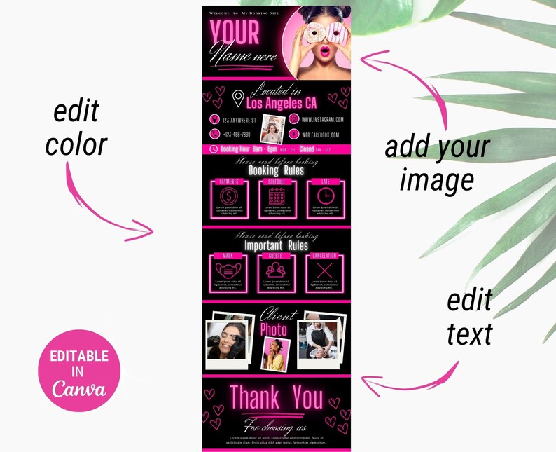 Acuity Scheduling Template Hair Stylist Booking Site Etsy