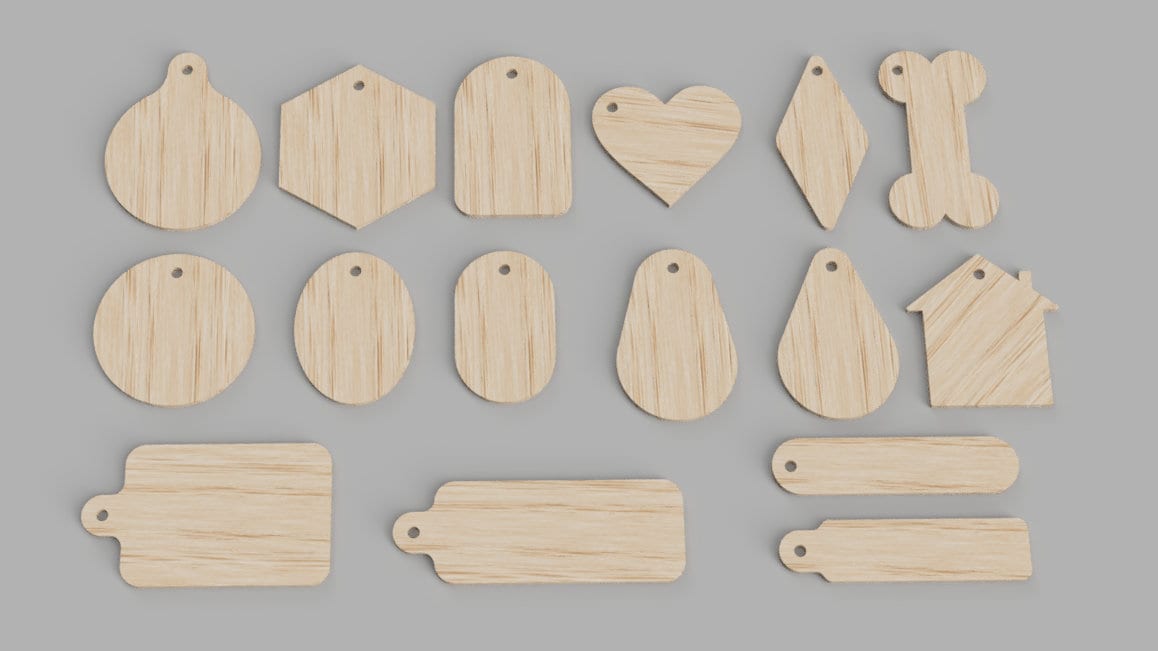 Keyring Design Files for Laser Cutting 1. SVG, DXF, PNG. Keychain